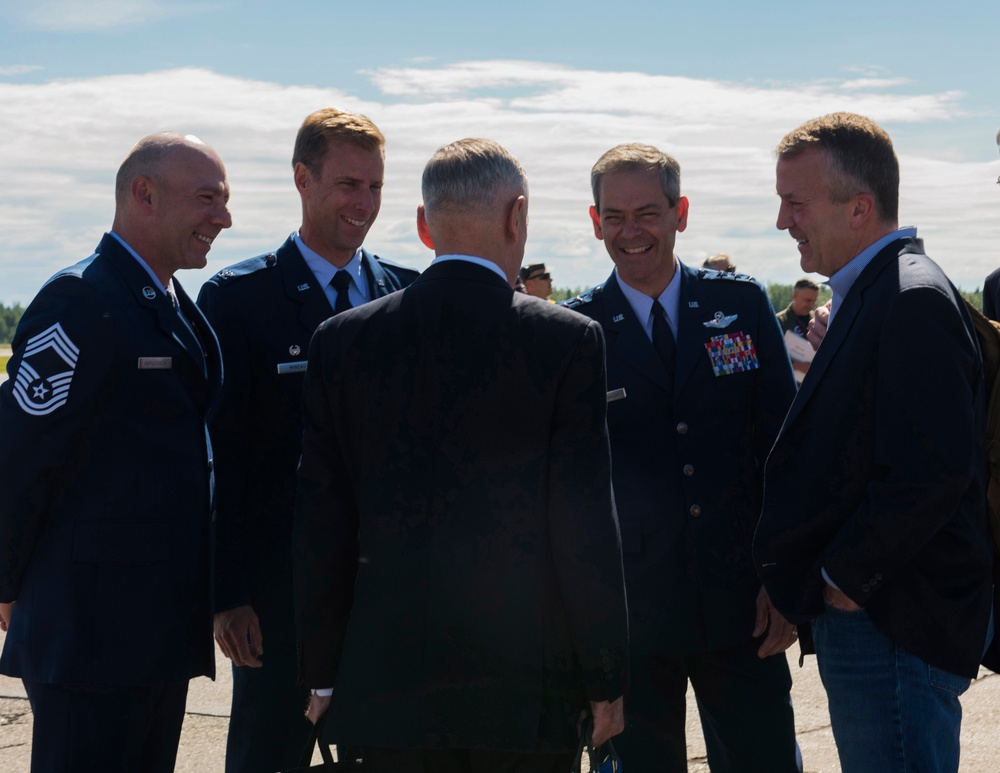 Defense Secretary James N. Mattis Holds Press Conference at Eielson