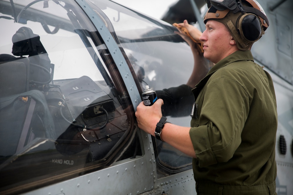 Maintaining Standards: HMLA-469 Marines conduct aircraft maintenance