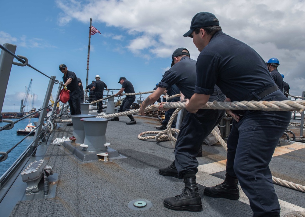 USS Jason Dunham (DDG 109) Departs the Azores