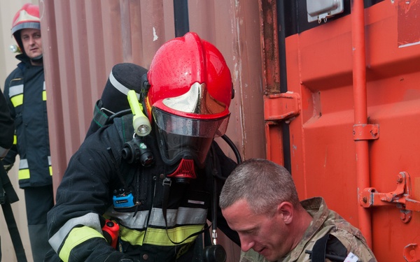 962nd OD CO trains with Polish 10th ACB and First Responders