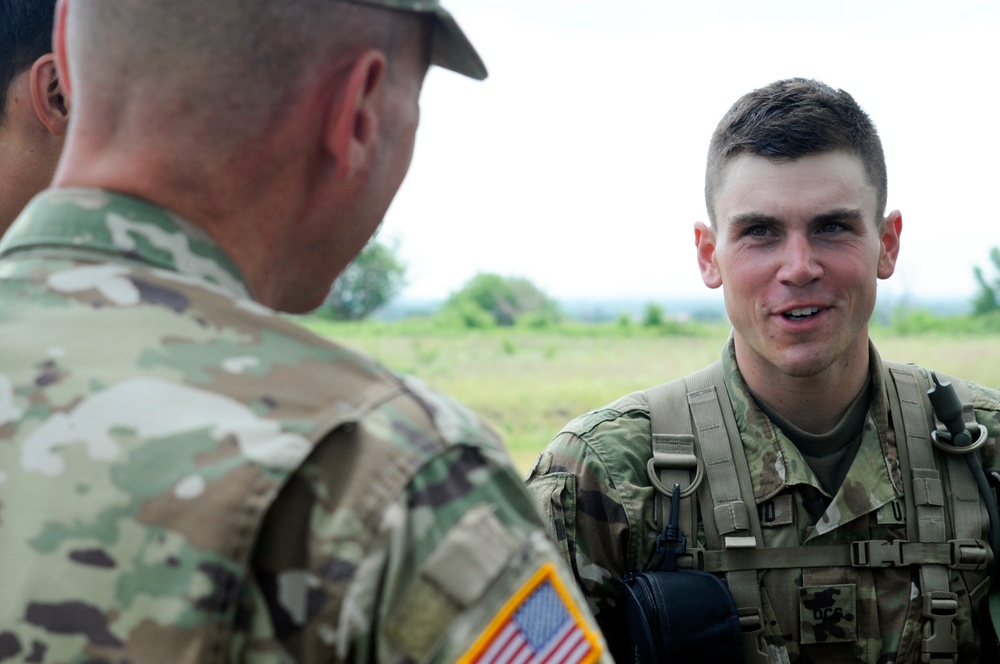 Nebraska Army National Guard leader visits OCS Class 62