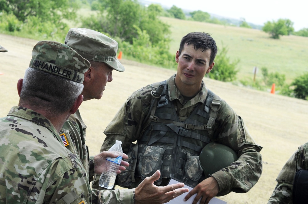 Nebraska Army National Guard leader visits OCS Class 62