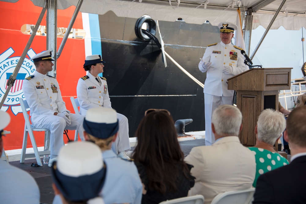 Coast Guard Cutter Willow conducts change of command ceremony