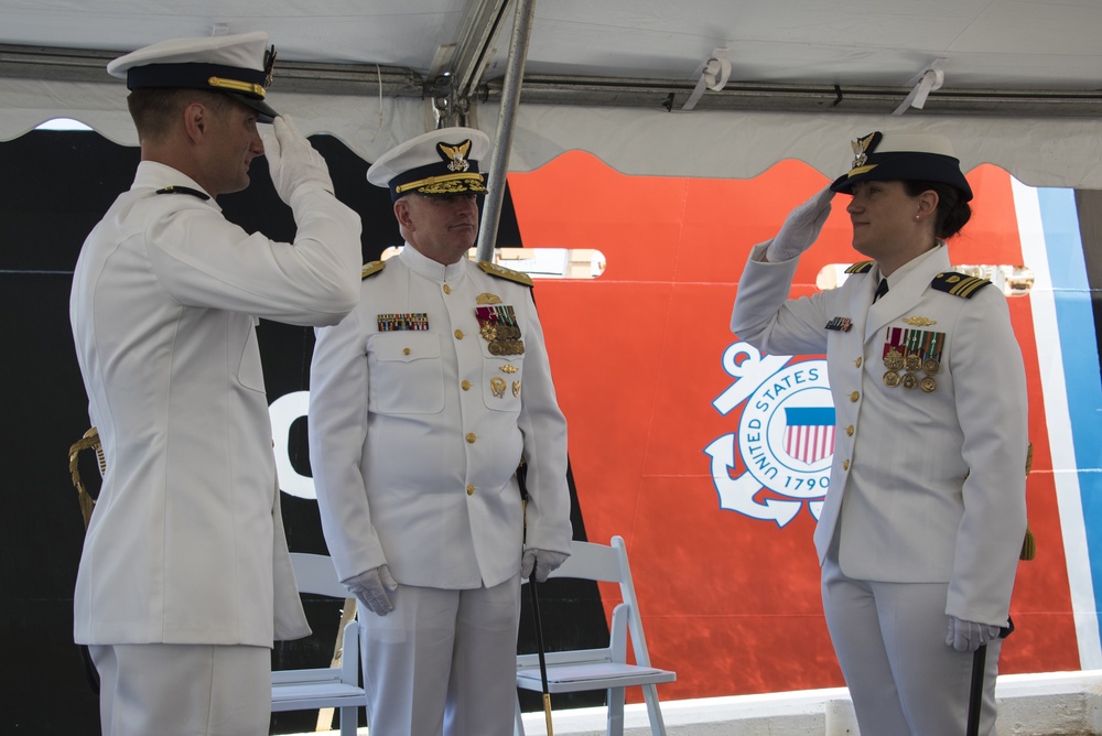 Coast Guard Cutter Willow conducts change of command ceremony