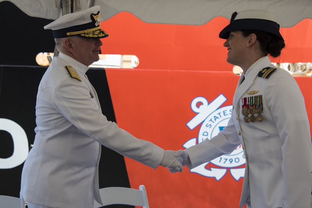 Coast Guard Cutter Willow conducts change of command ceremony