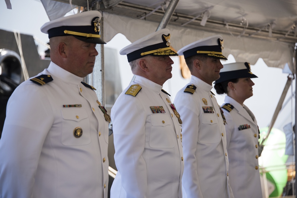 Coast Guard Cutter Willow conducts change of command ceremony