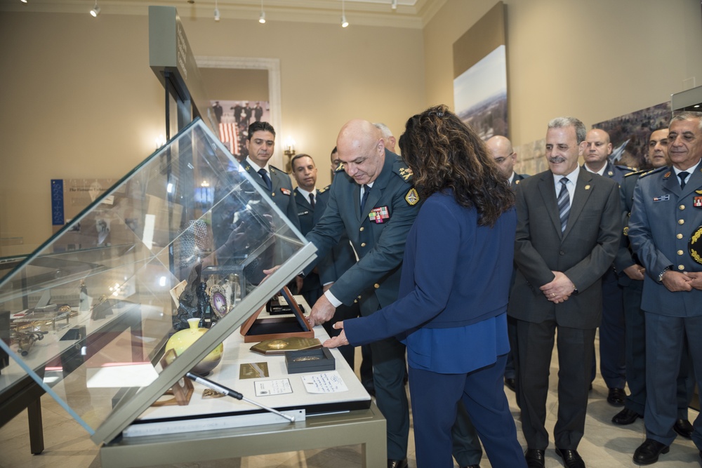 Commander of the Lebanese Armed Forces Gen. Joseph K. Aoun Participates in an Armed Forces Full Honors Wreath-Laying at the Tomb of the Unknown Soldier