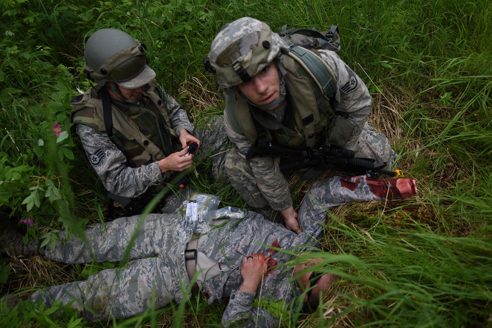 JBER Airmen conduct Prime Base Engineer Emergency Force training
