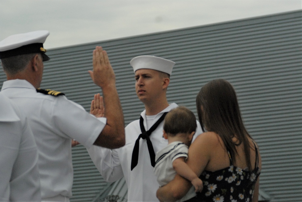 Re-Enlistment aboard USS Wisconsin