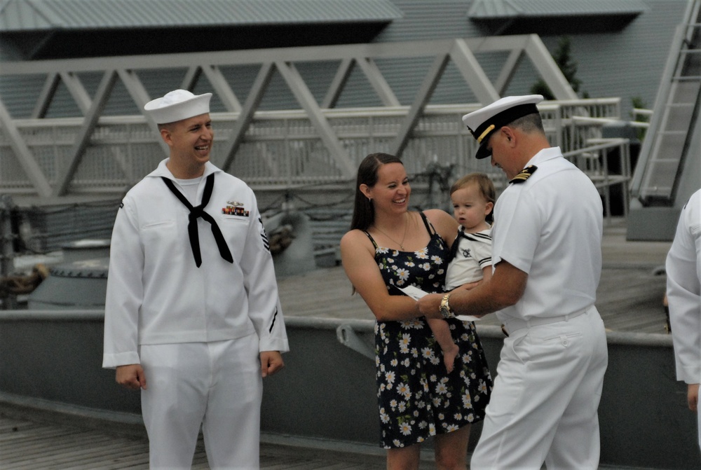 Re-enlistment aboard USS Wisconsin