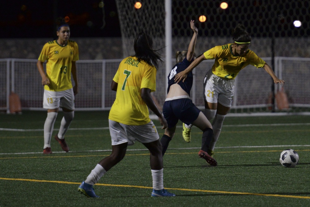 Brazil and France Compete at 2018 CISM World Military Women’s Football Championship