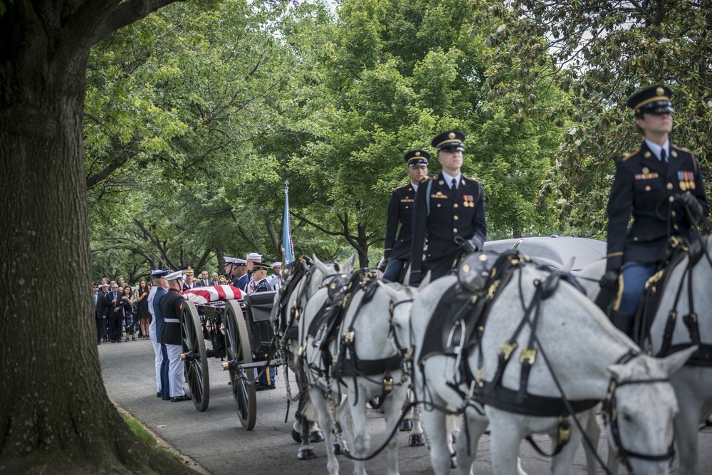 Joint Full Military Honors Funeral Service of Former U.S. Secretary of Defense Frank C. Carlucci in Section 48