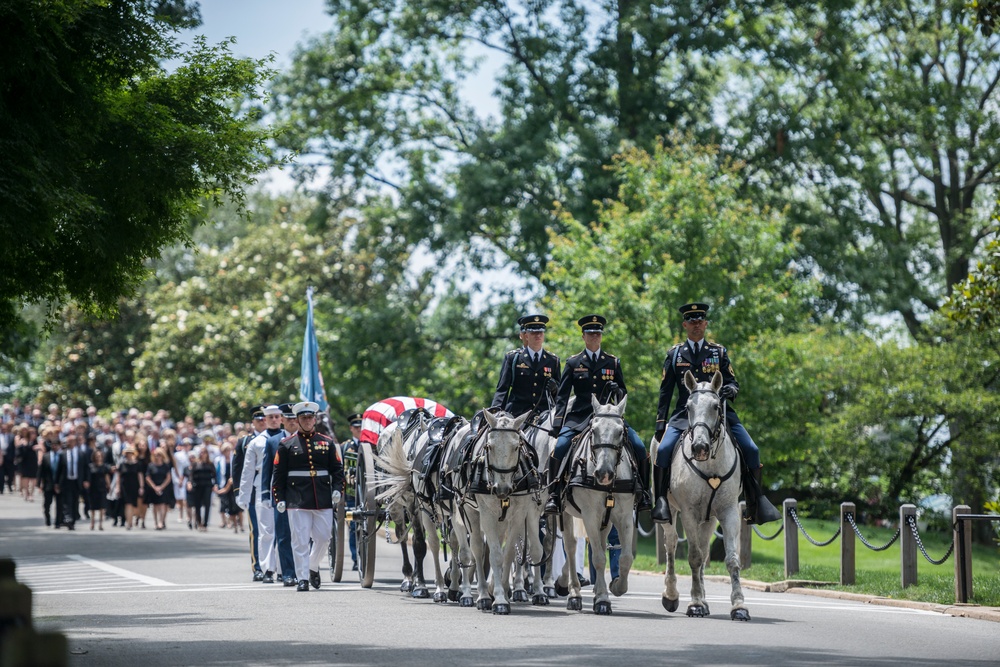 Joint Full Military Honors Funeral Service of Former U.S. Secretary of Defense Frank C. Carlucci in Section 48