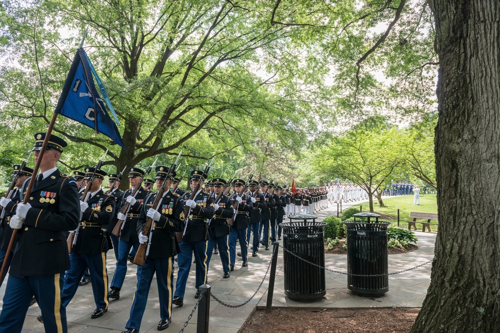 Joint Full Military Honors Funeral Service of Former U.S. Secretary of Defense Frank C. Carlucci in Section 48