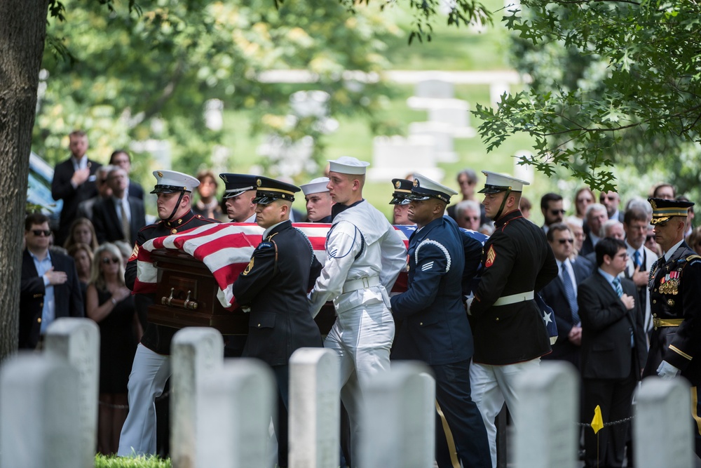 Joint Full Military Honors Funeral Service of Former U.S. Secretary of Defense Frank C. Carlucci in Section 48