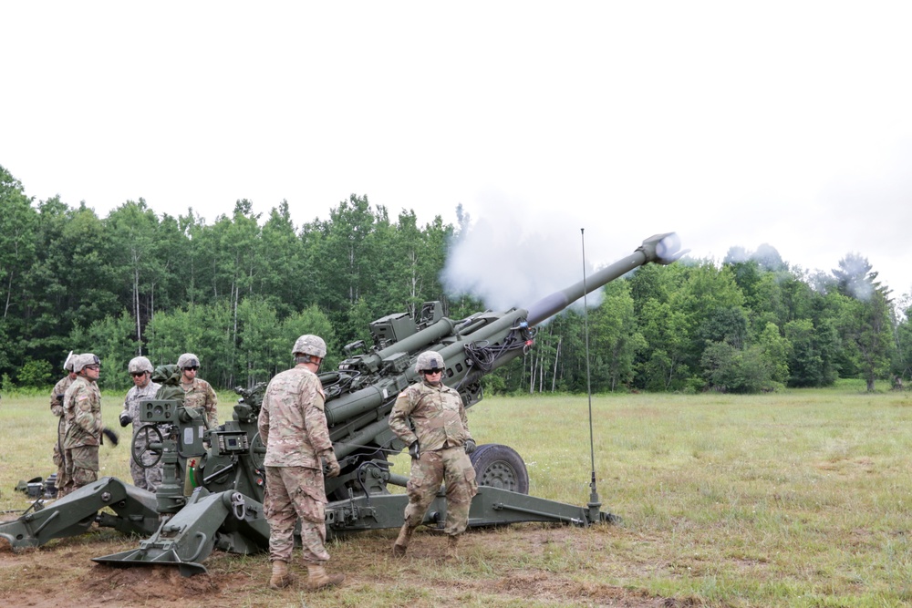 New Ohio National Guard field artillery battery hits the mark with new guns during annual training