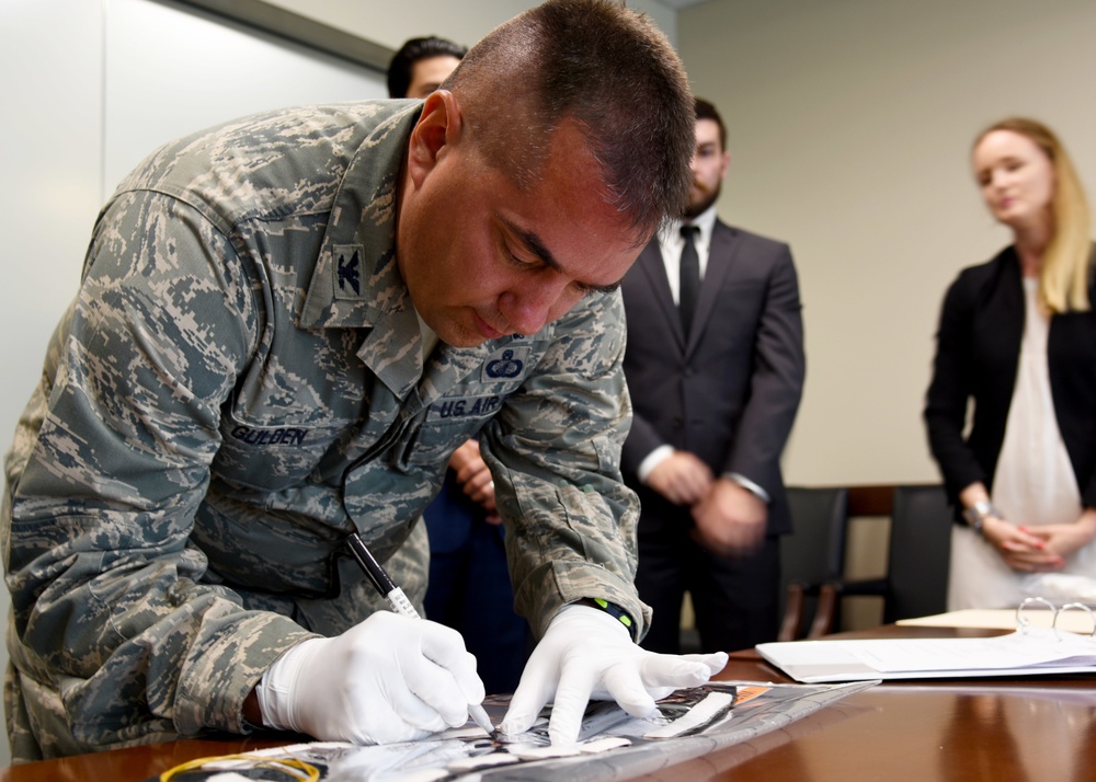 Thermal-Space-Blanket signing ceremony