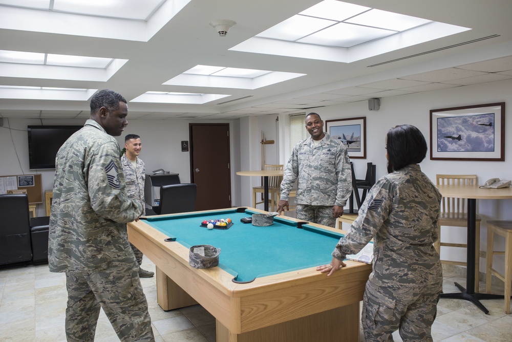 PACAF command Chief Master Sgt. Anthony Johnson visits Andersen AFB