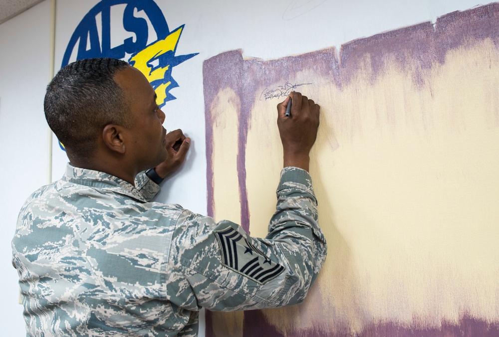 PACAF command Chief Master Sgt. Anthony Johnson visits Andersen AFB