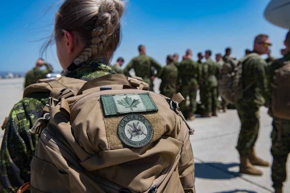 Canadian Armed Forces arrive in California to prepare for Exercise Rim of the Pacific at Camp Pendleton
