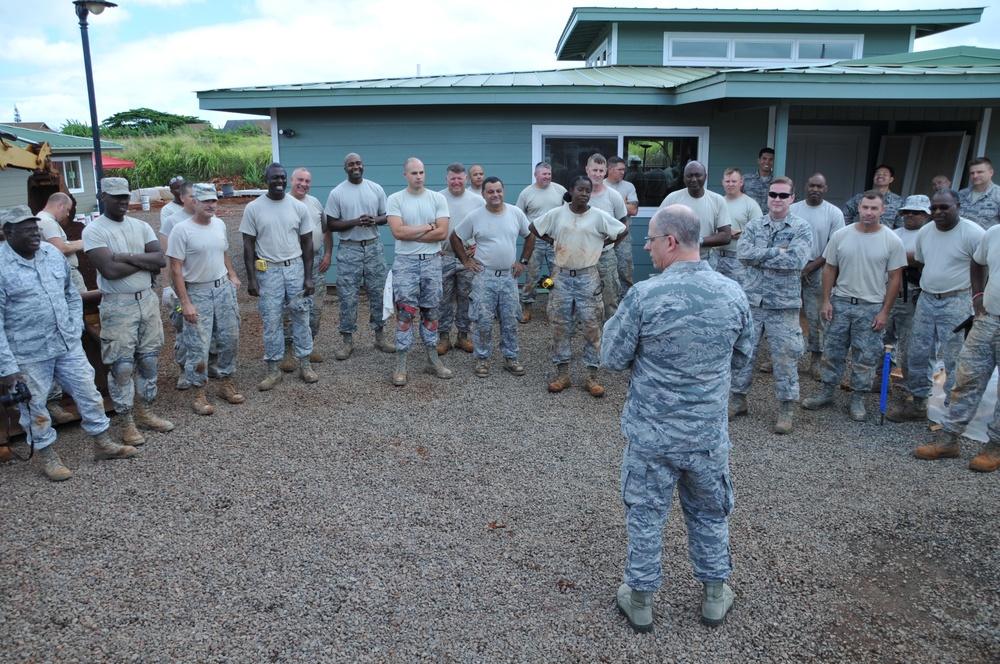 Innovative Readiness Training leaders welcome distinguished visitors to Aloha Garden Project