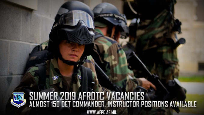 AFROTC detachment commander, instructor vacancies available for summer 2019