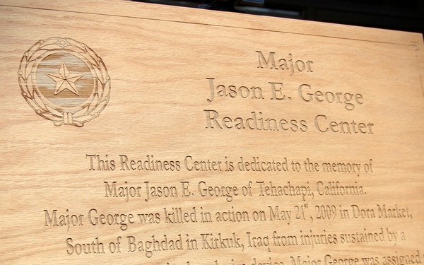 North Carolina National Guard's Fayetteville Readiness Center dedicated as the Maj. Jason George Center