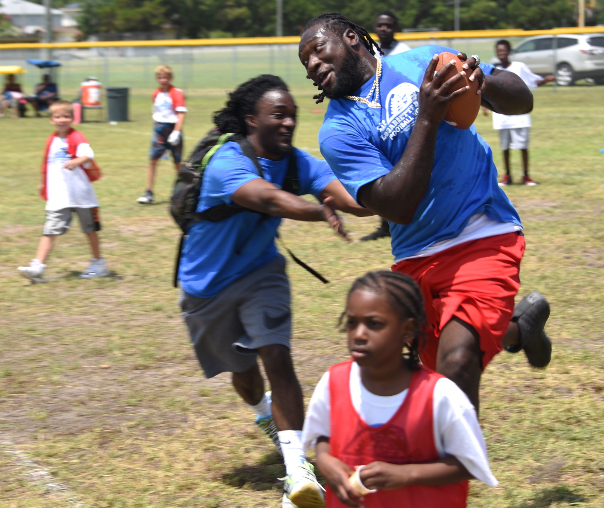 DVIDS - Images - Lionhearted, but still a patriot: LeGarrette Blount puts  on youth pro-camp at Tyndall [Image 1 of 7]