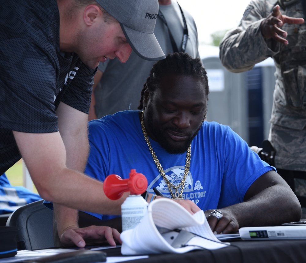 Lionhearted, but still a patriot: LeGarrette Blount puts on youth pro-camp at Tyndall