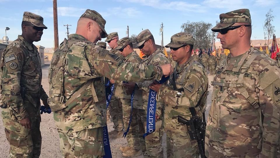 3 ABCT hands out  Retention Excellence Ribbon at the National Training Center