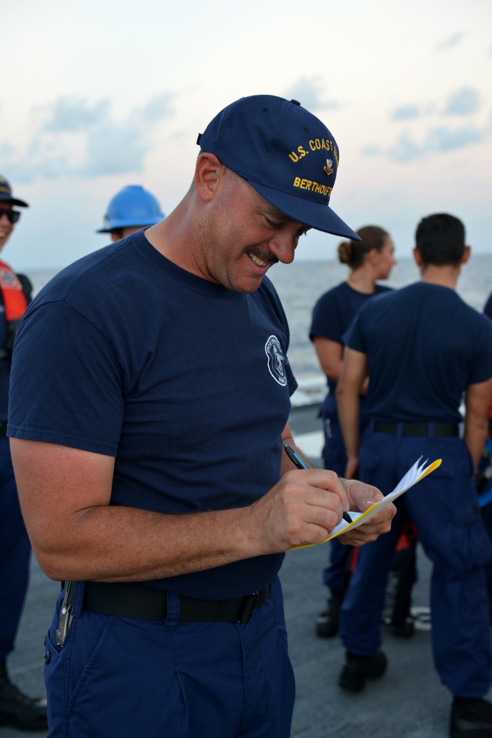 Coast Guard Cutter Bertholf crewmembers conduct counterdrug patrol in the Eastern Pacific Ocean