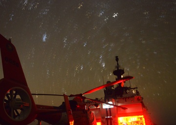 Coast Guard Cutter Bertholf crewmembers conduct counterdrug patrol in the Eastern Pacific Ocean
