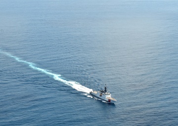 Coast Guard Cutter Bertholf crew conduct counterdrug patrol in the Eastern Pacific Ocean