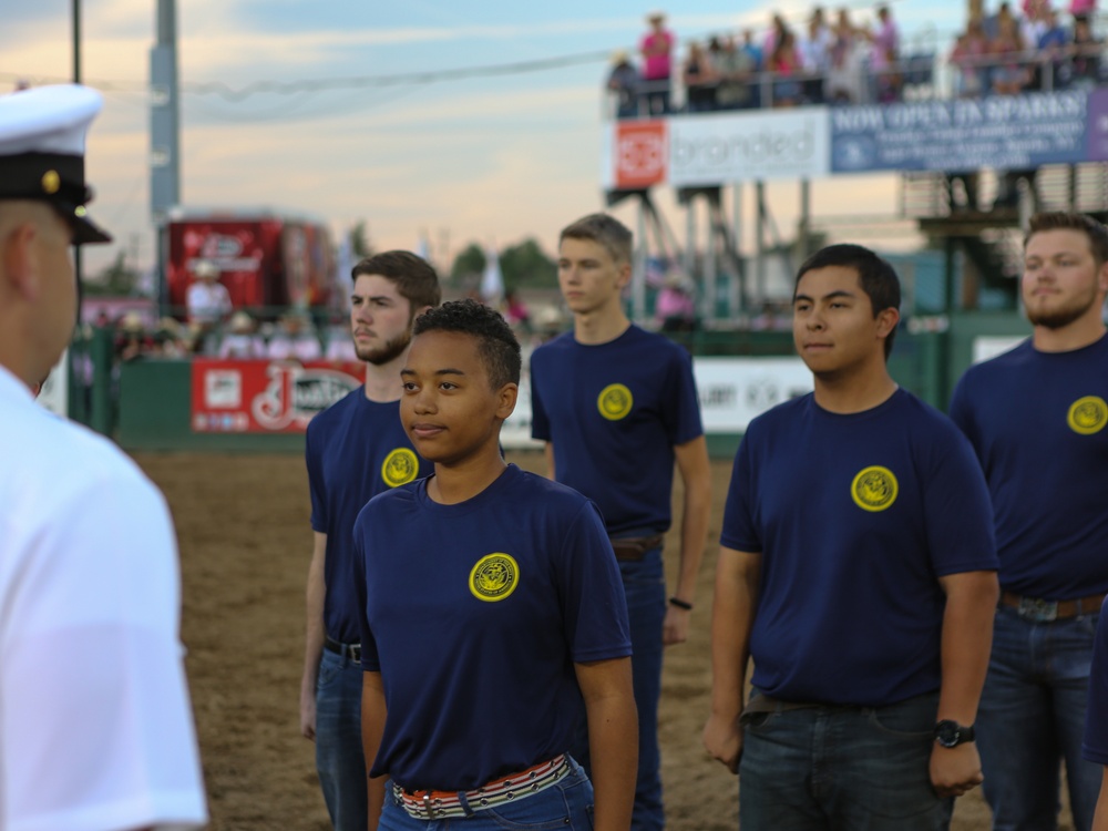 Future Sailors swear-in during Reno Rodeo