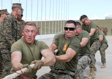 US Marines Take 1st Place in Tug of War Tournament