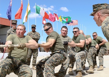 US Marines Take 1st Place in Tug of War Tournament