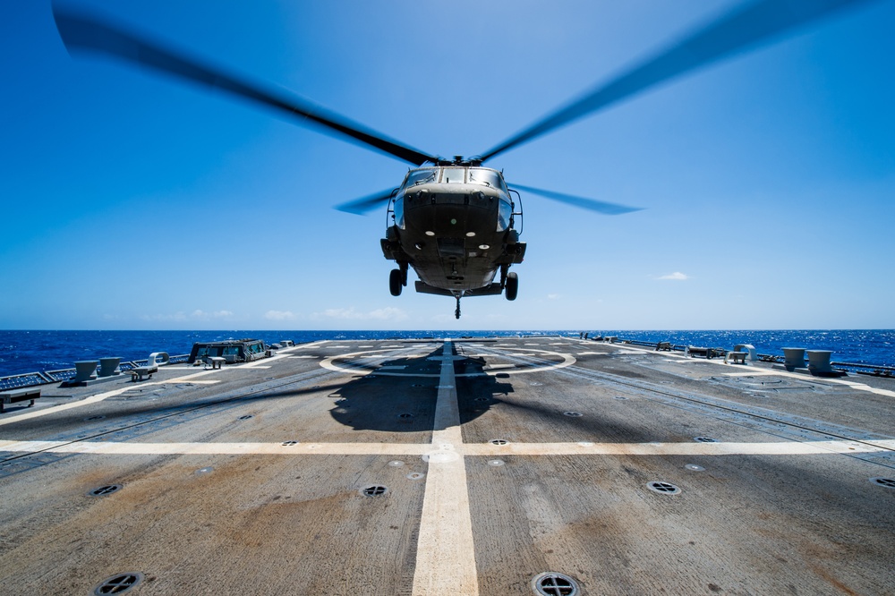 USS Dewey Deck Landing Qualifications with U.S. Army