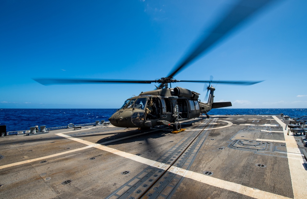 USS Dewey Deck Landing Qualifications with U.S. Army