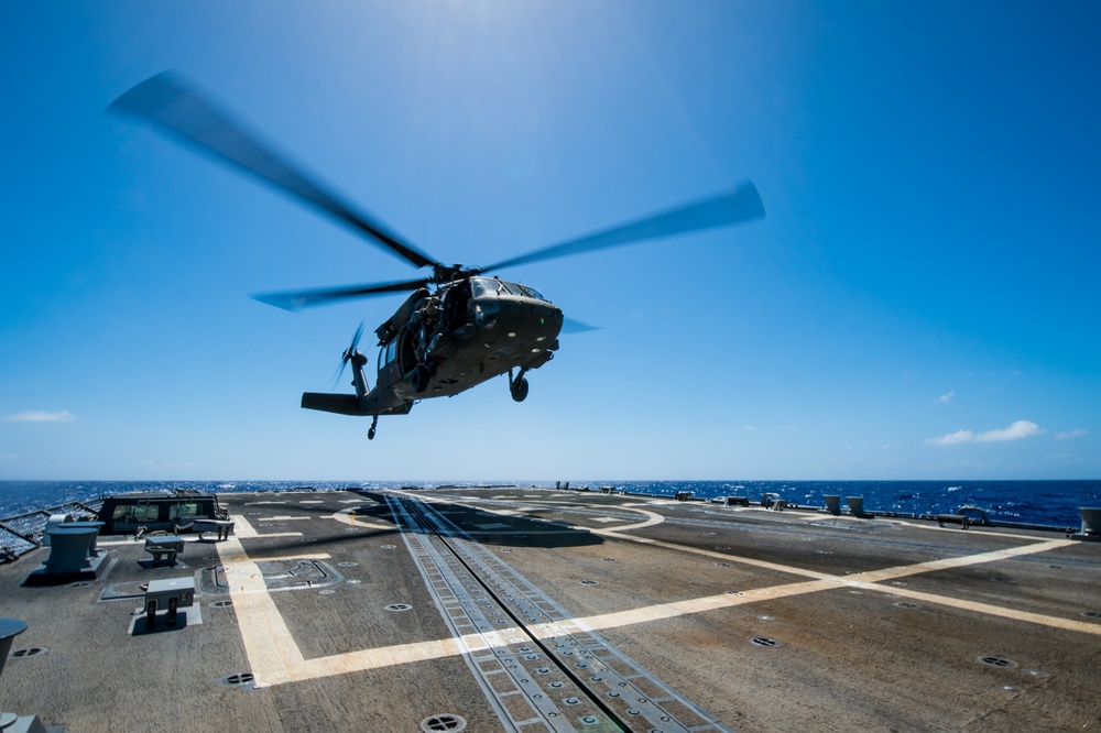 USS Dewey Deck Landing Qualifications with U.S. Army