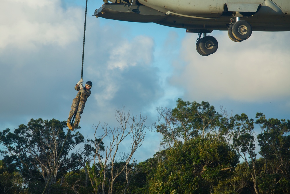 EOTG Marines conduct fast-rope training in Okinawa