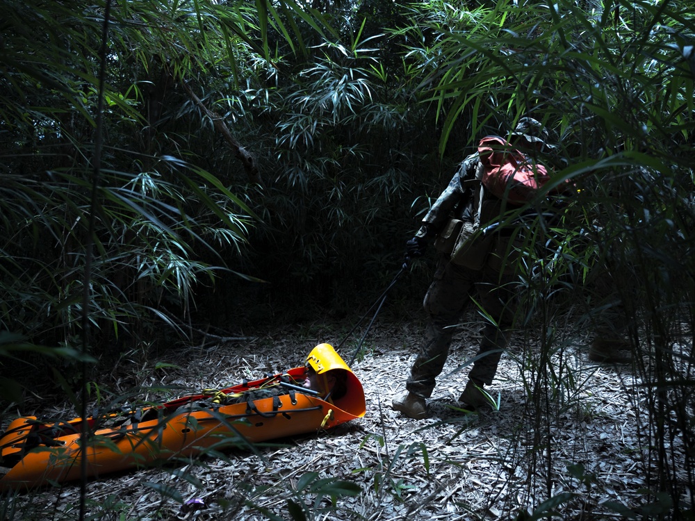 Marines Patrol at the Jungle Warfare Training Center