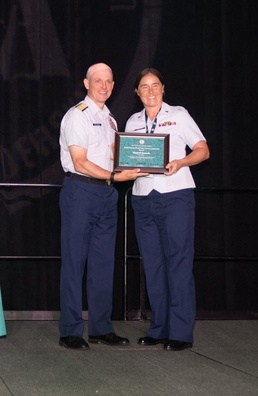Self-proclaimed "quiet person in the corner" makes big impact, receives Coast Guard leadership award