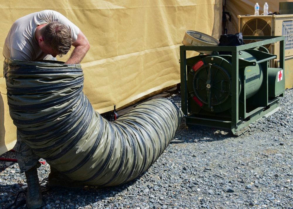 633rd MDSS tests new Expeditionary Medical Systems equipment