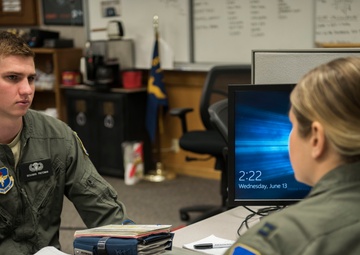 The takeoff of a student pilot