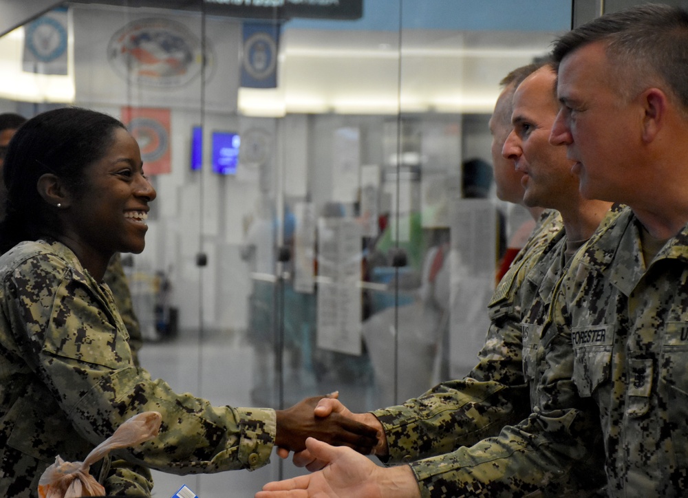 CRS-10 Sailors Greeted at BWI