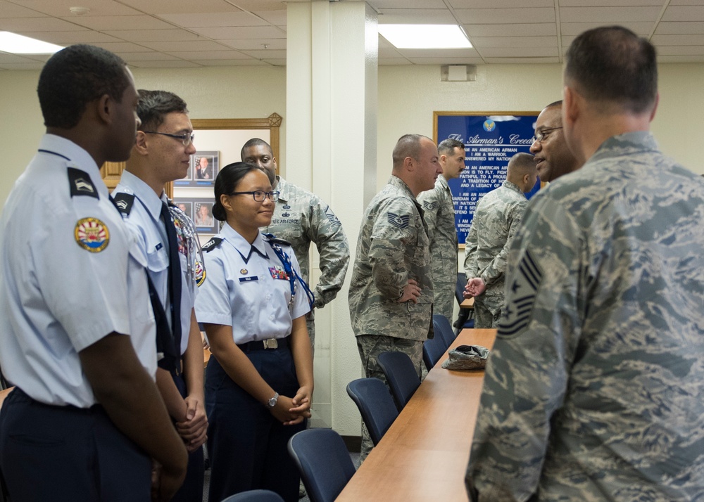 AETC Leadership visits Kadena AB