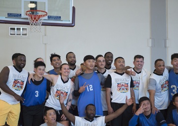 USS Sterett plays Dae Jo Yeong during RIMPAC 2018 Basketball Tournament