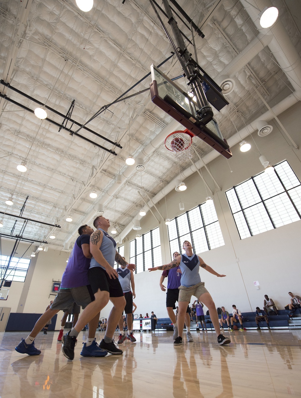 USS Carl Vinson plays HMAS Rankin during RIMPAC 2018 Basketball Tournament