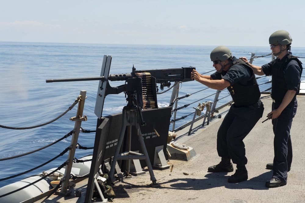 Forrest Sherman is underway for a scheduled deployment as part of the Harry S. Truman Carrier Strike Group. With Harry S. Truman as the flagship, deploying strike group assets include staffs, ships and aircraft of Carrier Strike Group (CSG) 8, Destroyer S