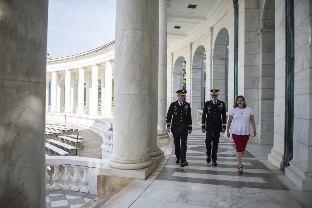 Gerald O'Keefe, Administrative Assistant to the Secretary of the Army, and Lt. Gen. Gary Cheek, Director of the Army Staff, Participate in Individual Army Full Honors Wreath-Layings at the Tomb of the Unknown Soldier